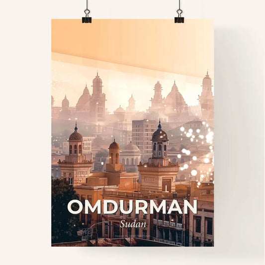Omdurman Double Exposure City Skyline Poster Poster