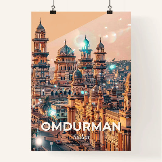 Omdurman Skyline Art Deco Poster Vibes Poster