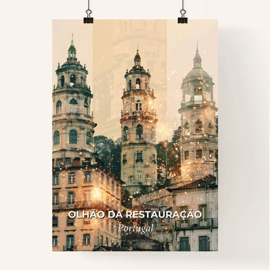 Olhao da Restauracao Portugal Double Exposure Art Poster