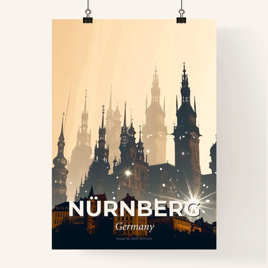 Nurnberg Skyline Composite Art Poster Poster
