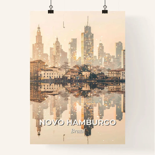 Novo Hamburgo: Icons and Lights on Canvas Poster