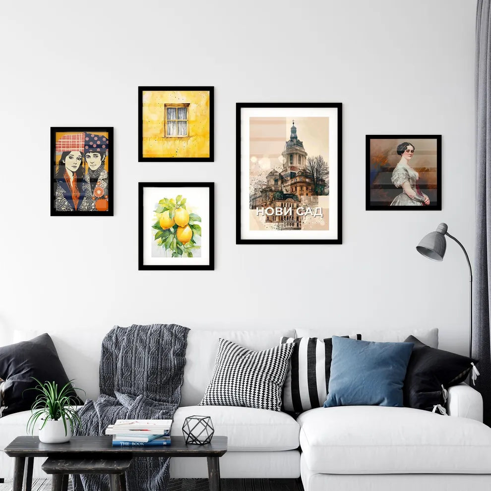 Novi Sad Skyline Double Exposure Poster Art Wall Art