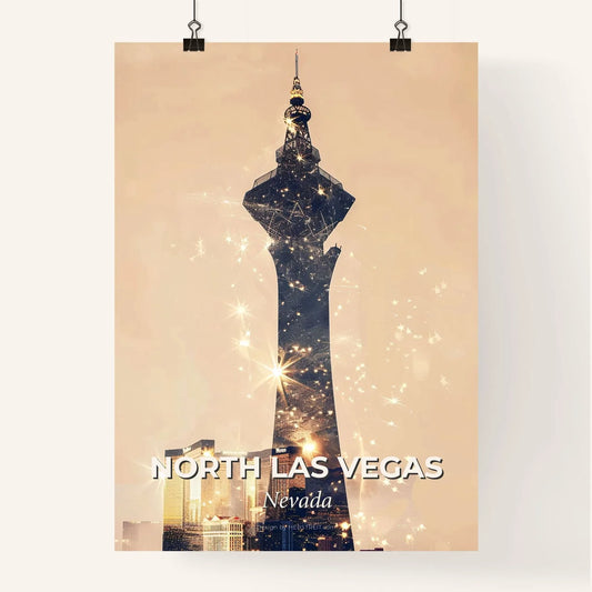 North Las Vegas Skyline Composite Art Poster Poster