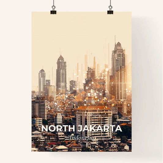 North Jakarta Skyline Art Poster Poster