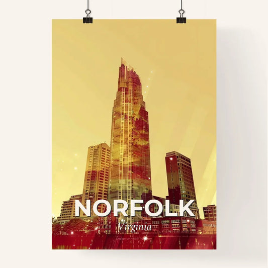 Norfolk Skyline: Pastel Composite Cityscape Poster