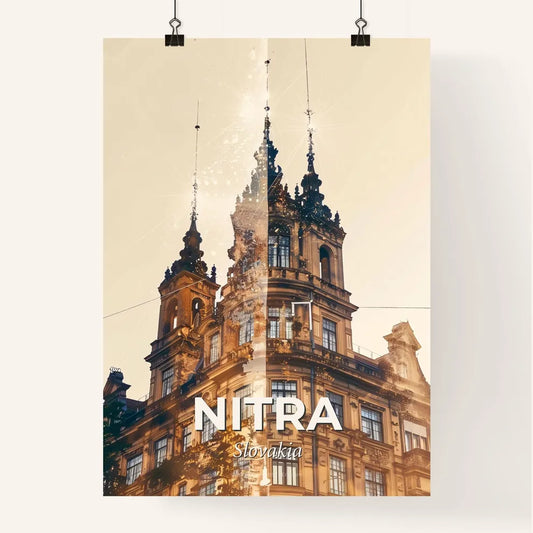 Nitra City Skyline Poster: Local Art, Bright Backdrop Poster