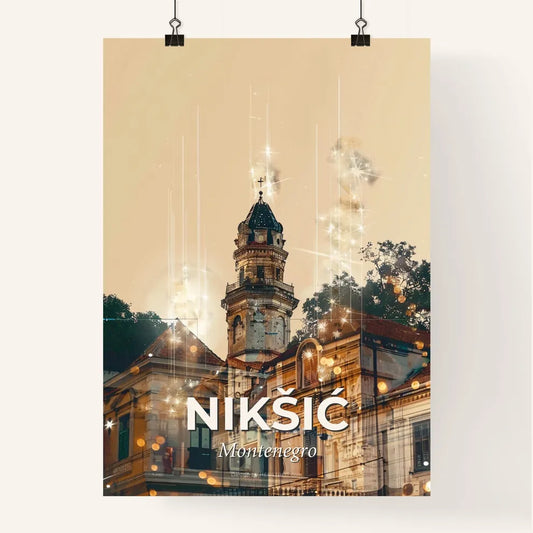 Nikšić Cityscape Panorama Sparkle Poster Poster
