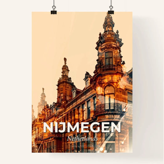 Nijmegen Skyline Double Exposure Art Poster Poster