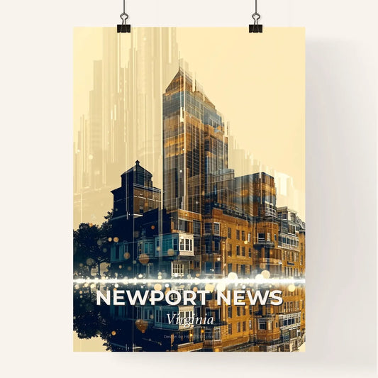 Newport News: City Skyline Composite Art Poster Poster