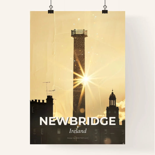 Newbridge Ireland Silhouette City Lights Poster Poster