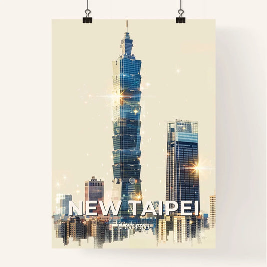 New Taipei City Double Exposure Skyline Poster Art Poster