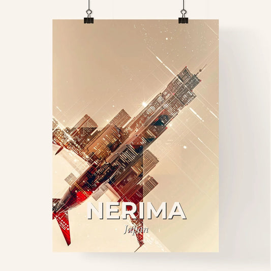 Nerima Skyline Double Exposure Art Print Poster