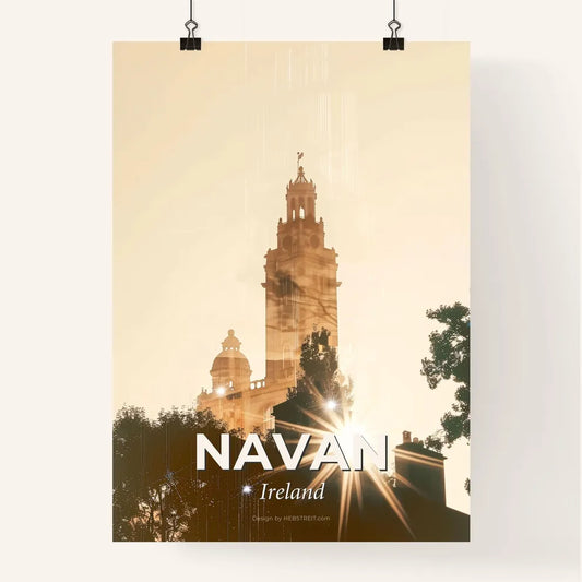 Navan, Ireland Cityscape Double Exposure Poster Poster