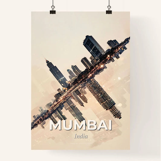 Mumbai: Double Exposure City Skyline Dream Poster