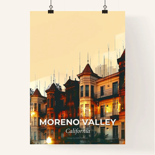 Moreno Valley City Skyline Pop Art Poster Poster