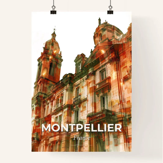 Montpellier Skyline Cityscape Double Exposure Poster Poster