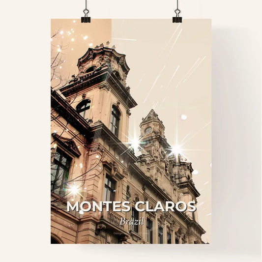 Montes Claros Skyline Architecture Double Exposure Artwork Poster