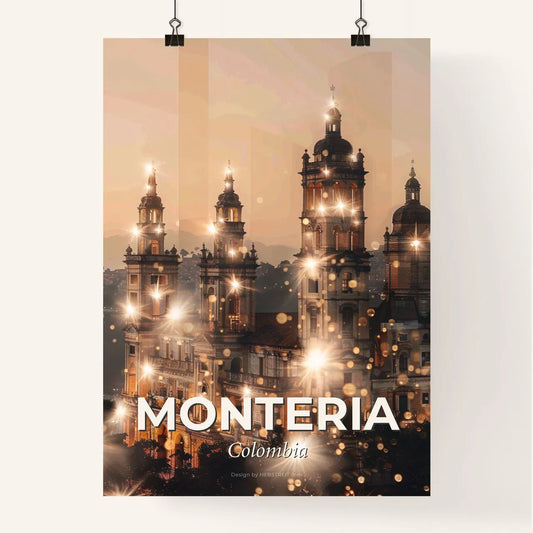 Monteria Skyline Double Exposure City Art Poster Poster