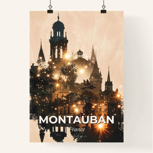 Montauban City Skyline Silhouette Art Poster Poster