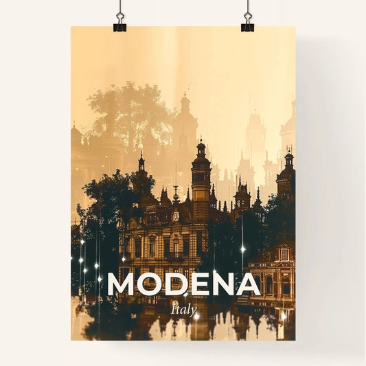Modena Skyline Double Exposure Dreamy Poster Art Poster