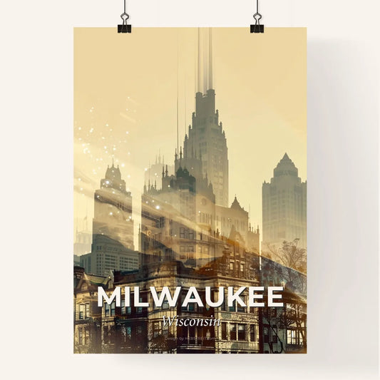 Milwaukee Skyline Art: Cityscape in Color & Sparkle Poster