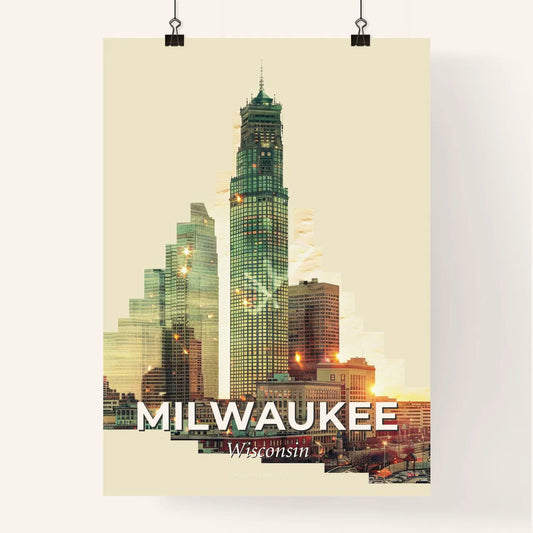 Milwaukee, Wisconsin: Skyline City Sparkle Poster