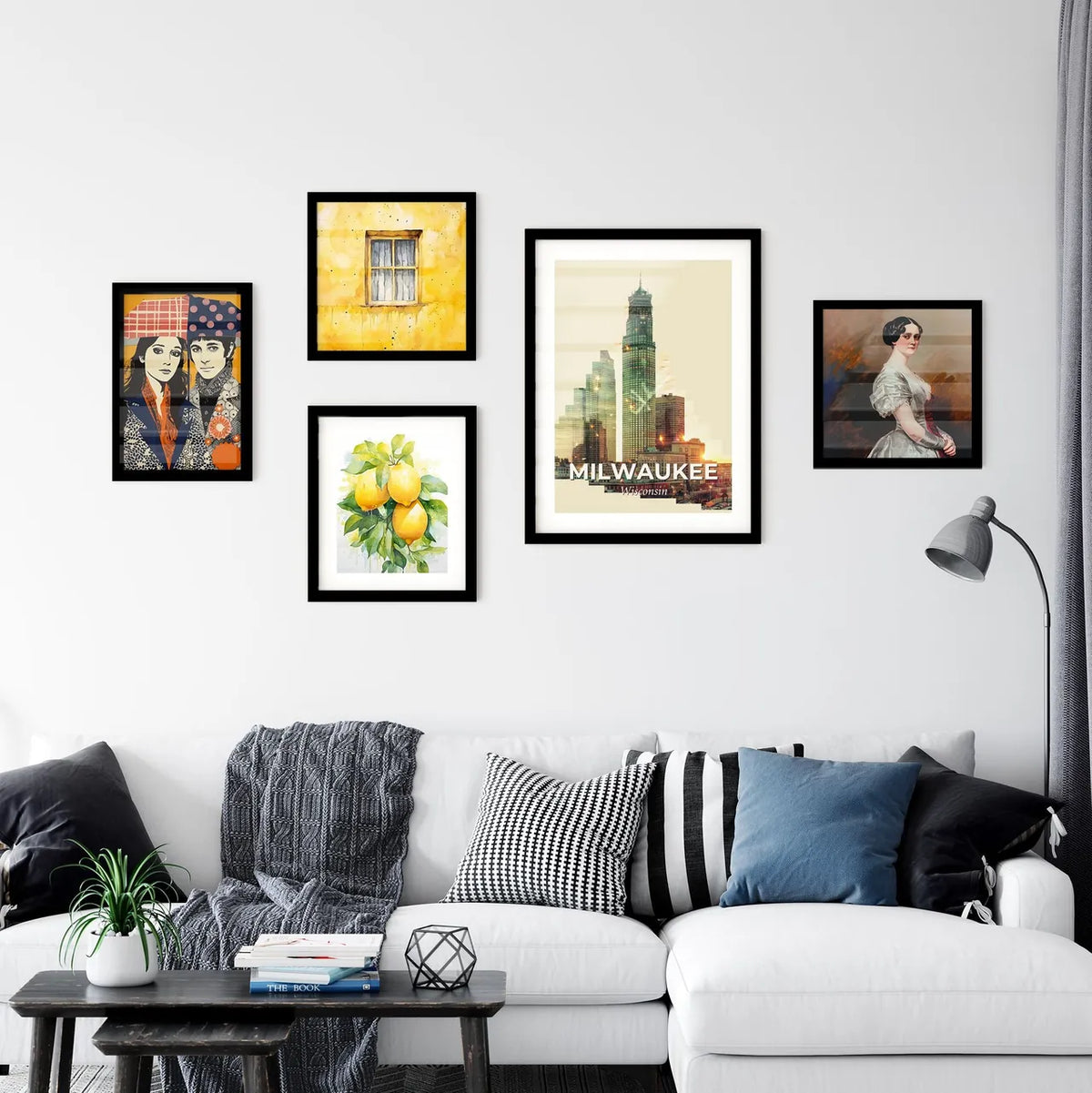 Milwaukee, Wisconsin: Skyline City Sparkle Wall Art