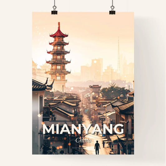 Mianyang Double Exposure Skyline Poster Poster