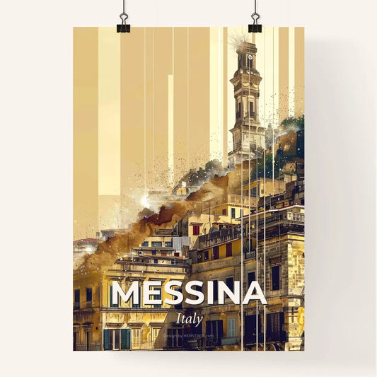 Messina City Art: Skyline and Icons Poster