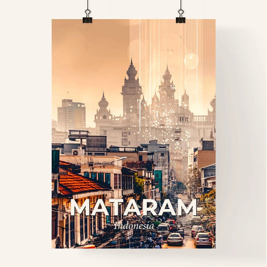Mataram, Indonesia Skyline Poster Marvel Poster