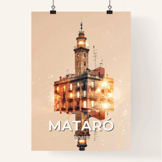 Mataró Cityscape Art: Vibrant Skyline Fusion Poster