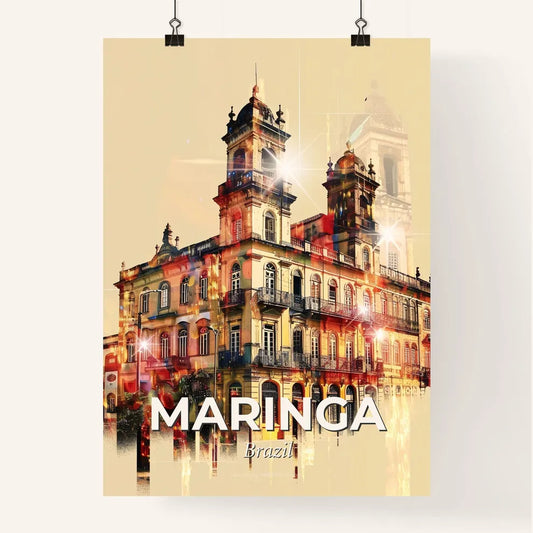 Maringa: City Icon Art Skyline Poster Poster