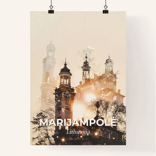 Marijampolė Dreamy Night Skyline Poster Poster