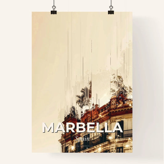 Marbella: Double Exposure Cityscape Symphony Poster
