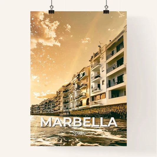 Marbella, Spain: Double Exposure City Panorama Poster