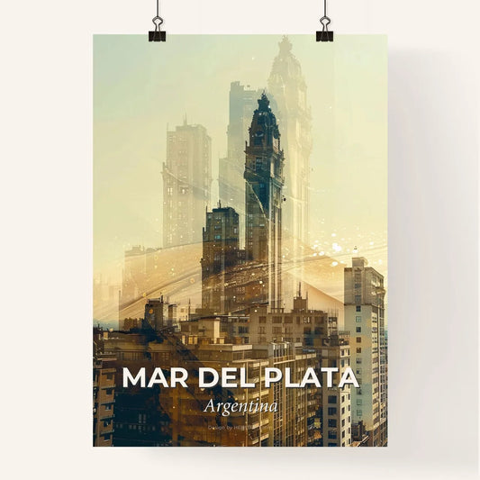 Mar del Plata Skyline Architectural Wonders Art Poster Poster