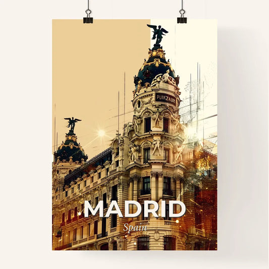 Madrid: Double Exposure City Art Poster Poster