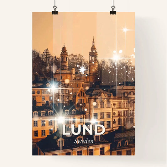 Lund Lights—Cityscape Artwork Sparkles Poster