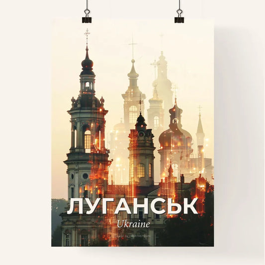 Luhansk City Skyline Composite Art Poster Poster
