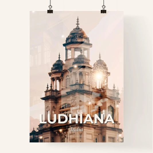 Ludhiana Skyline Artistic Double Exposure Poster