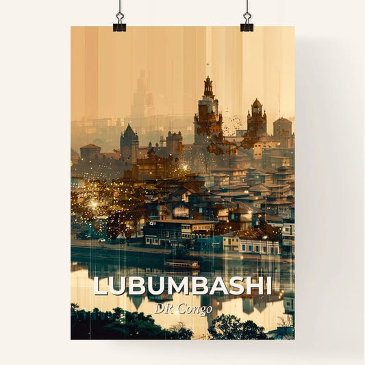 Lubumbashi Cityscape Icons Silhouette Poster Poster