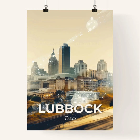 Lubbock, Texas Skyline Composite Art Poster Poster