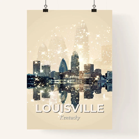 Louisville Skyline Double Exposure Art Poster Poster