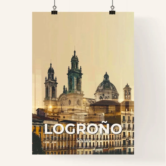 Logroño Skyline Art Deco Poster Poster