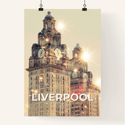 Liverpool: Double Exposure Cityscape Silhouette Poster
