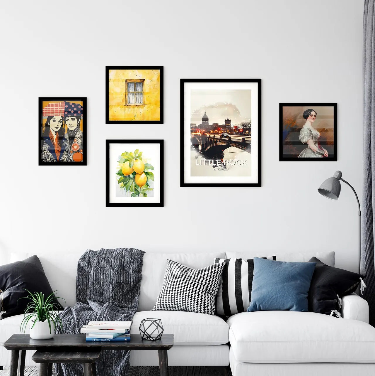 Little Rock Cityscape Double Exposure Poster Art Wall Art