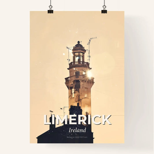 Limerick City Lights Sparkles Art Poster Poster