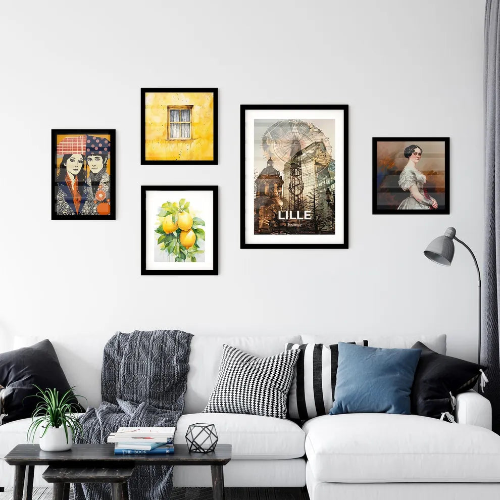 Lille Skyline Double Exposure Composite Poster Art Wall Art