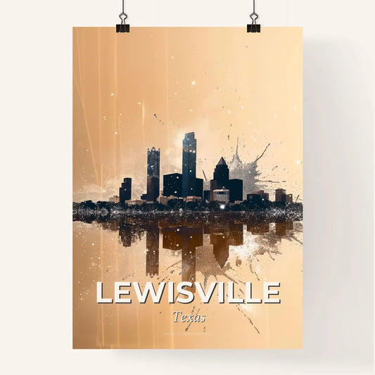 Lewisville Skyline Composite Art: Local Architecture Icons Poster