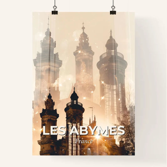 Les Abymes Skyline Double Exposure Art Poster Poster